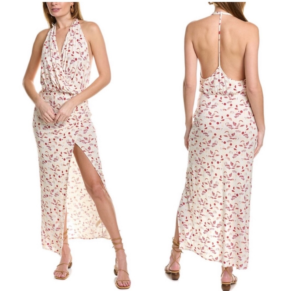 Free People Daria Graphic Maxi Dress in Ivory Combo OB925139 NWT